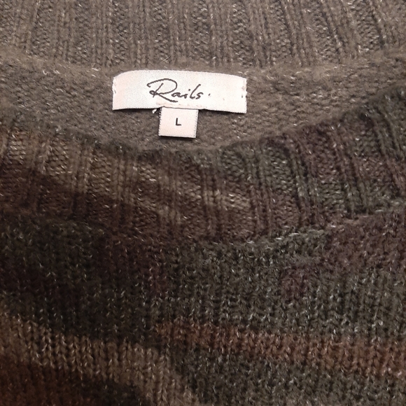 Rails Perci Jungle Camo 100% Wool Long Sleeve Sweater Women's L - Picture 3 of 3